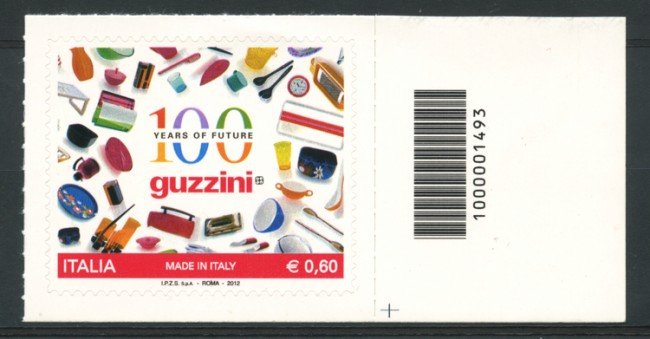 2012 - LOTTO/15457CB - REPUBBLICA - MADE IN ITALY GUZZINI - CODICE A BARRE