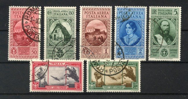 1932 - REGNO - LOTTO/40085 - POSTA AEREA - G. GARIBALDI 7v. - USATI