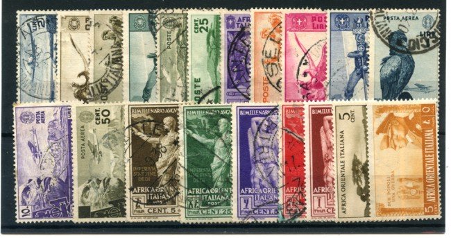 1938/40 - LOTTO/22173 - AFRICA ORIENTALE - 20 FRANCOBOLLI NUOVI /USATI  DIFFERENTI