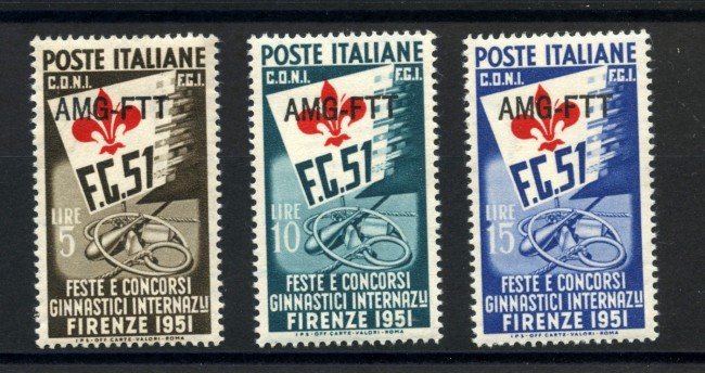 1951- TRIESTE A - CONCORSI GINNICI  3v. - NUOVI - LOTTO/36732