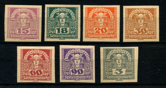 1920/21 - AUSTRIA - LOTTO/43642 - TESTA DI MERCURIO 7v. - NUOVI
