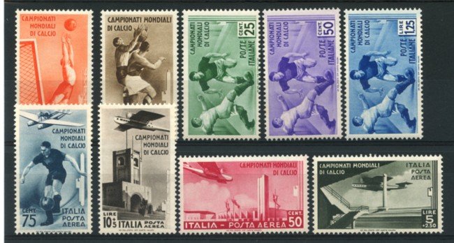 1934 - LOTTO/13051 - REGNO - MONDIALI DI CALCIO  9v. - NUOVI