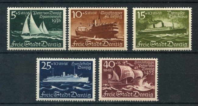 1938 - DANZICA - SOCCORSO INVERNALE 5v. - LINGUELLATI - LOTTO/26290