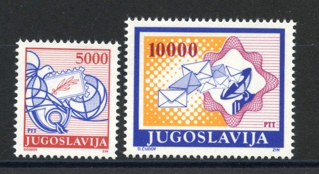 1989 - JUGOSLAVIA - LOTTO/38501 - POSTA ORDINARIA 2v. - NUOVI
