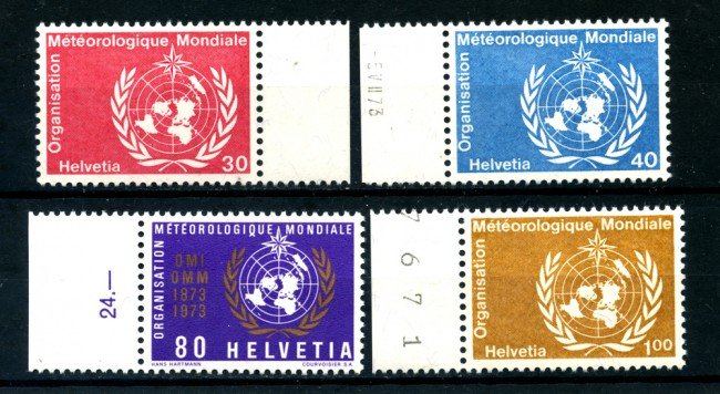 1973 - LOTTO/23120 - SVIZZERA - SERVIZIO - METEREOLOGIA 4v. - NUOVI