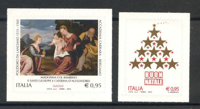 2015 - REPUBBLICA - NATALE  2v. - NUOVI - LOTTO/36922