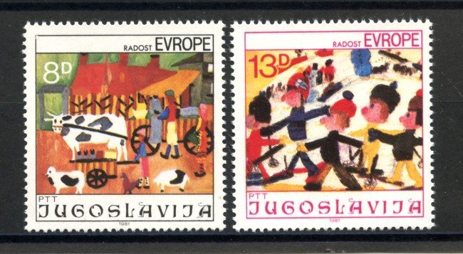 1981 - JUGOSLAVIA - LOTTO/38253 - GIOIA D'EUROPA 2v. - NUOVI