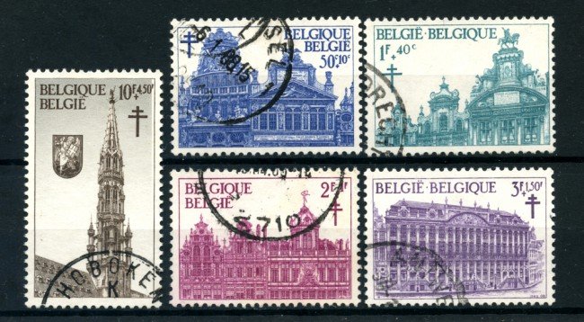 1965 - BELGIO - LOTTO/24406 - PRO OPERA ANTITUBERCOLARE 5v. - USATI