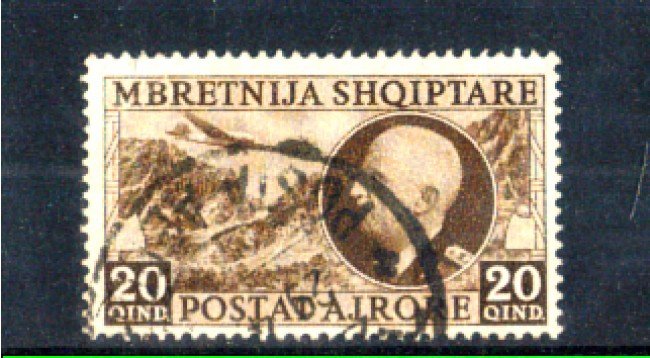 1939 - LOTTO/11178 - ALBANIA ITALIANA - 20q. POSTA AEREA - USATO