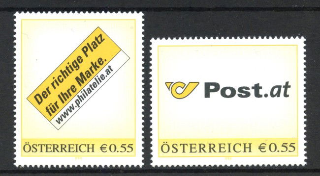 2003 - AUSTRIA - LOTTO/41971 - FRANCOBOLLI PERSONALIZZABILI  2v.- NUOVO