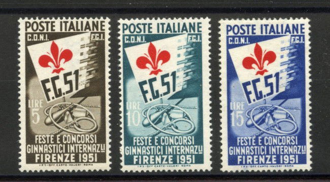 1951 - REPUBBLICA - LOTTO/40858 - GIUOCHI GINNICI  3v. - NUOVI