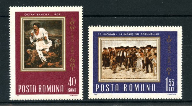 1967 - LOTTO/22977 - ROMANIA - INSURREZIONE PAESANA 2v. - NUOVI