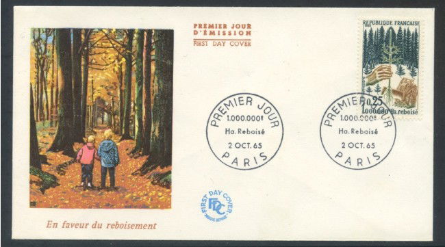 1965 - FRANCIA - RIMBOSCHIMENTO - BUSTA FDC - LOTTO/25870