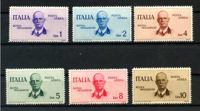 1934 - REGNO - POSTA AEREA - VOLO ROMA-MOGADISCIO 6v. NUOVI - LOTTO/32653