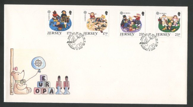 1989 - JERSEY - LOTTO/41783 - EUROPA 4v. - BUSTA FDC