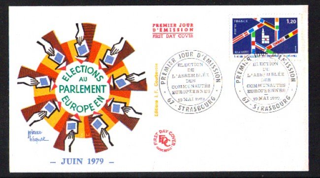1979 - LBF/4056 - FRANCIA - PRIME ELEZIONI DEL PARLAMENTO EUROPEO - BUSTA FDC