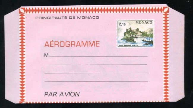 1980 - LOTTO/17160 - MONACO -AEROGRAMMA PALAZZO DEL PRINCIPE - NUOVO