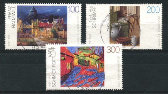 1995 - LOTTO/12505 - GERMANIA - PITTORI TEDESCHI 3v . - USATI