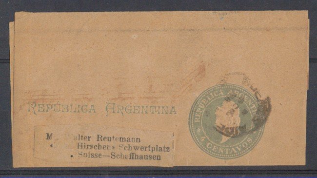 1898 - LBF/1890 - ARGENTINA - 4 c. FASCETTA GIORNALI