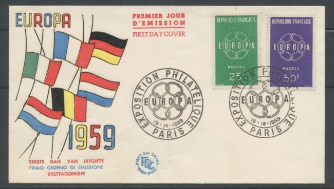 1959 - FRANCIA - EUROPA ESPOSIZIONE FILATELICA DI PARIGI - BUSTA - LOTTO/25169