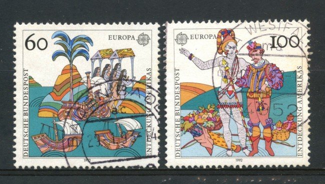 1992 - LOTTO/5314U - GERMANIA FEDERALE - EUROPA 2v. SCOPERTA AMERICA - USATI