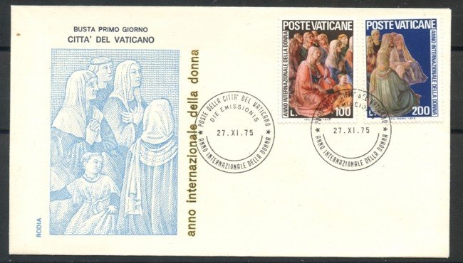 1975 - VATICANO - ANNO DELLA DONNA - BUSTA FDC RODIA - LOTTO/27586
