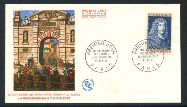 1965 - FRANCIA - LA ROCHEFOUCAULD - BUSTA FDC - LOTTO/25844