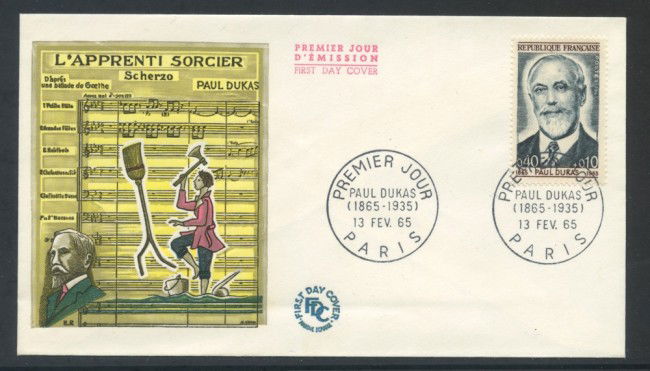 1965  -FRANCIA - PAUL DUKAS - BUSTA FDC - LOTTO/25845