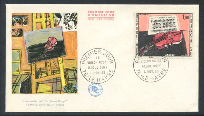 1965 - FRANCIA - IL VIOLINO ROSSO - BUSTA FDC - LOTTO/25867