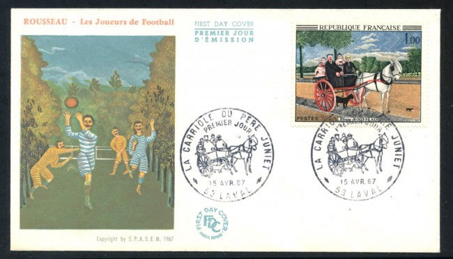 1967 - FRANCIA - DIPINTO DI ROUSSEAU - BUSTA FDC - LOTTO/25883