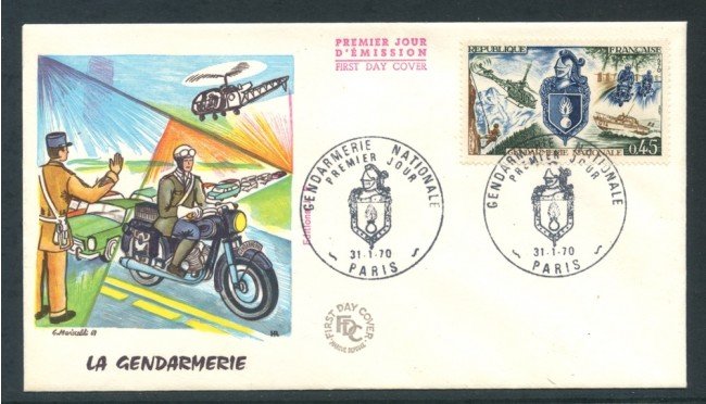 1970 - FRANCIA - GENDARMERIA  NAZIONALE - BUSTA FDC - LOTTO/26530
