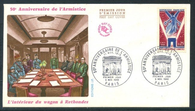 1968 - FRANCIA - CINQUANTENARIO ARMISTIZIO - BUSTA FDC - LOTTO/26586