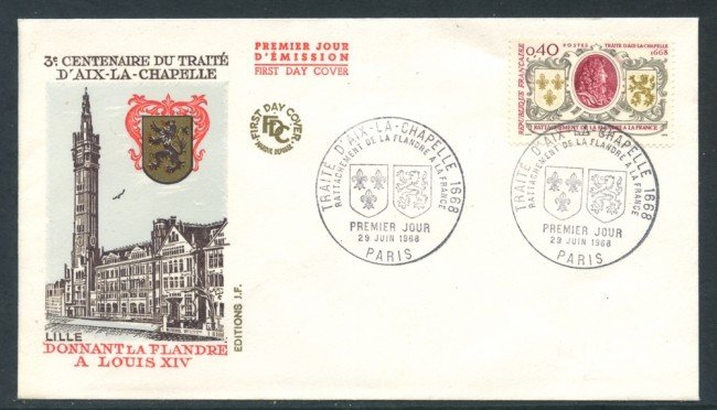 1968 - FRANCIA - ANNESSIONE DELLE FIANDRE - BUSTA FDC - LOTTO/26613