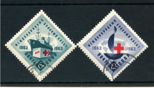 1963 - RUSSIA - CENTENARIO DELLA CROCE ROSSA 2v. - USATI - LOTTO/26929