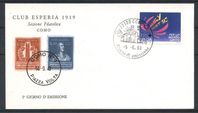 1993 - REPUBBLICA - LOTTO/39026 - FAMILYFEST - BUSTA FDC