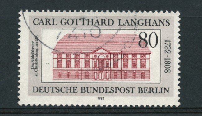 1982 - LOTTO/15677U - BERLINO - GOTTHARD LANGHANS - USATO