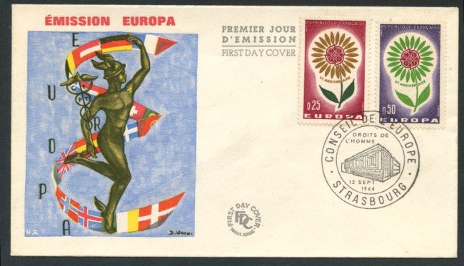 1964 - FRANCIA - LOTTO/20406 - EUROPA BUSTA FDC
