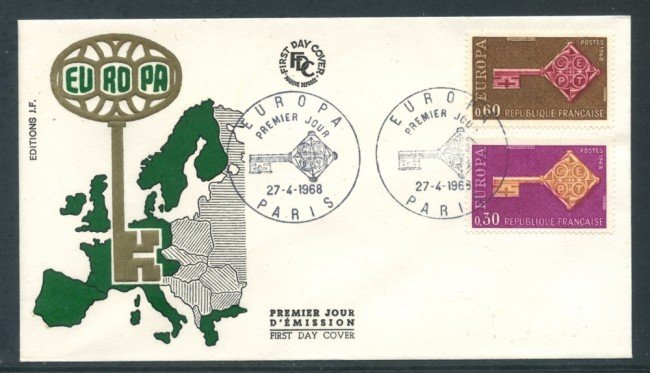 1968 - FRANCIA - EUROPA - BUSTA FDC - LOTTO/26589