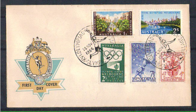 1956 - LBF/3693 - AUSTRALIA - OLIMPICA E PREOLIMPICA SU BUSTA FDC
