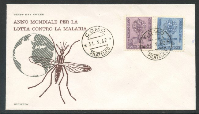 1962 - REPUBBLICA - CAMPAGNA CONTRO LA MALARIA - BUSTA FDC - LOTTO/31922