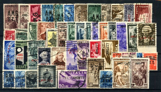 1947/1951 - TRIESTE " A " - LOTTO/43239 -  COLLEZIONE DI 50 FRANCOBOLLI DIFFERENTI USATI