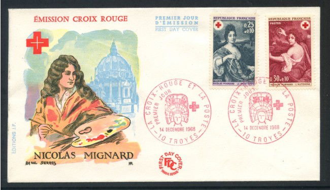 1968 - FRANCIA - PRO CROCE ROSSA - BUSTA FDC - LOTTO/25770