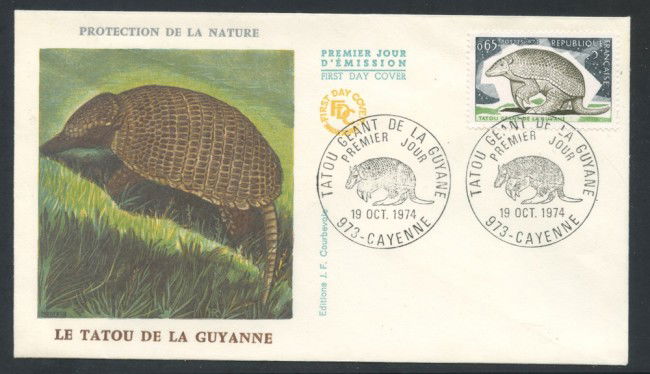 1974 - FRANCIA - ARMADILLO - BUSTA FDC - LOTTO/25848