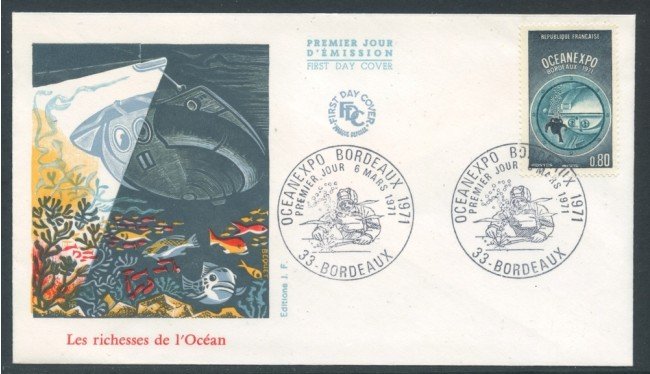 1971 - FRANCIA - OCEAEXPO - BUSTA FDC - LOTTO/26554