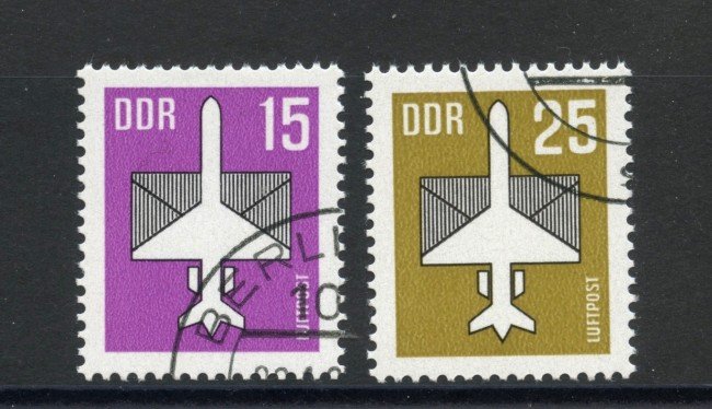 1987 - GERMANIA DDR - POSTA AEREA 2v. - USATI - LOTTO/36666