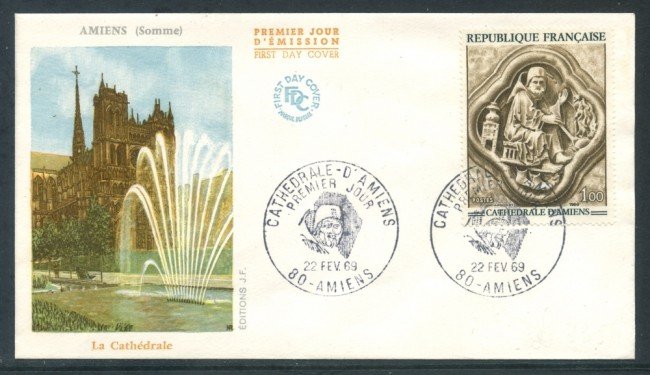 1969 - FRANCIA - CATTEDRALE DI D'AMIENS - BUSTA FDC - LOTTO/26588