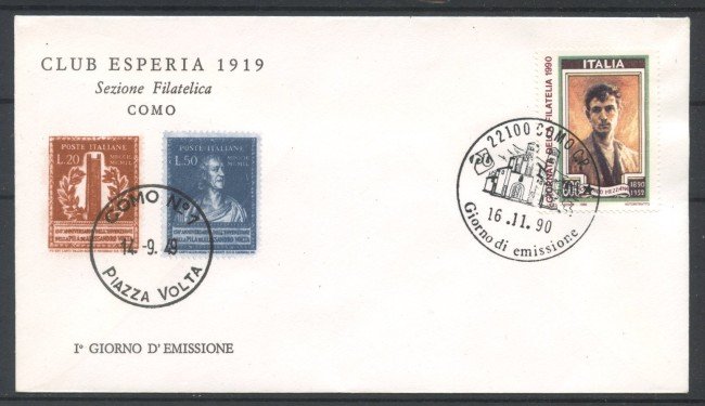1990 - REPUBBLICA - LOTTO/39088 - GIORNATA FILATELIA - BUSTA FDC