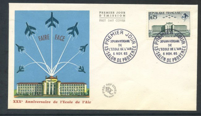 1965 - FRANCIA - SCUOLA D'AVIAZIONE IN PROVENZA - BUSTA FDC - LOTTO/25868