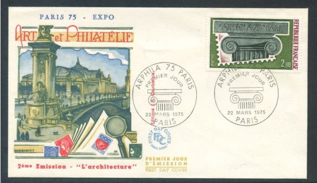 1975 - FRANCIA - ARPHILA CAPITELLO - BUSTA FDC - LOTTO/26489
