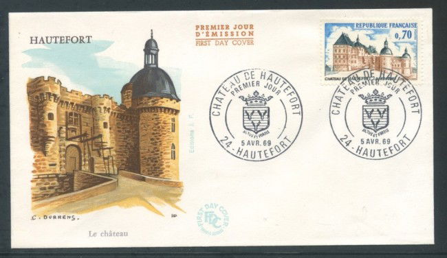 1969 - FRANCIA - CASTELLO DI HAUTEFORT - BUSTA FDC - LOTTO/26662